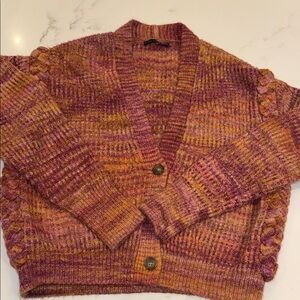 Fun Pink/ Orange Knit Cardigan